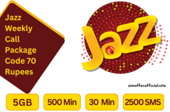 Jazz Weekly Call Package Code 70 Rupees 2025