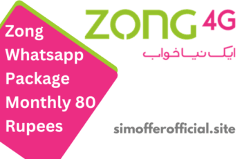 Zong Whatsapp Package Monthly 80 Rupees | *705#