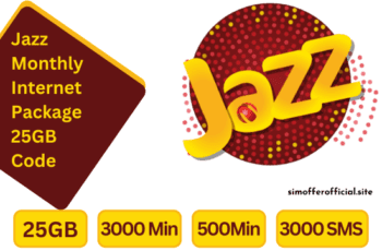 Jazz Monthly Internet Package 25GB Code in 2025